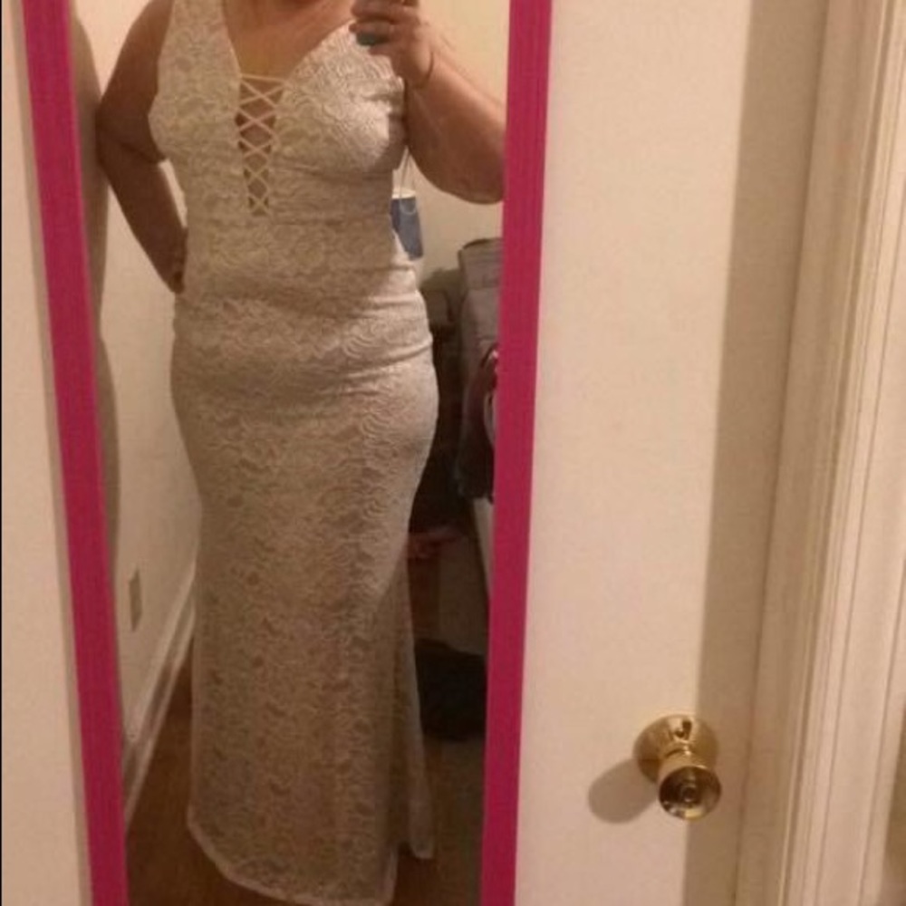 Cream lace dress
